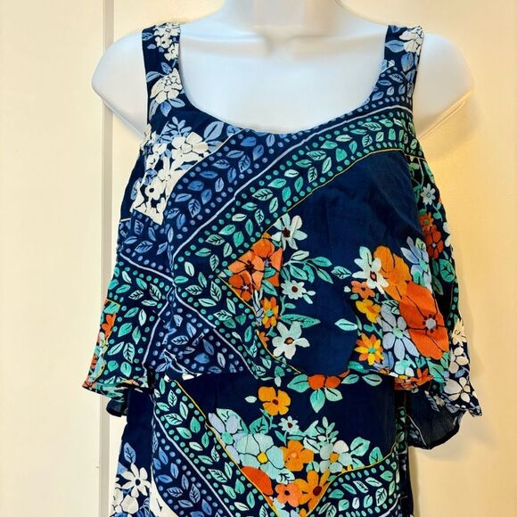 Maeve Anthropologie blue floral sundress size 4 - Picture 4 of 8